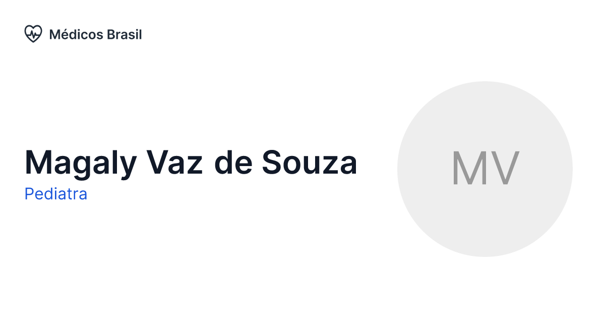 Magaly Vaz De Souza Pediatra Médicos Brasil 8314